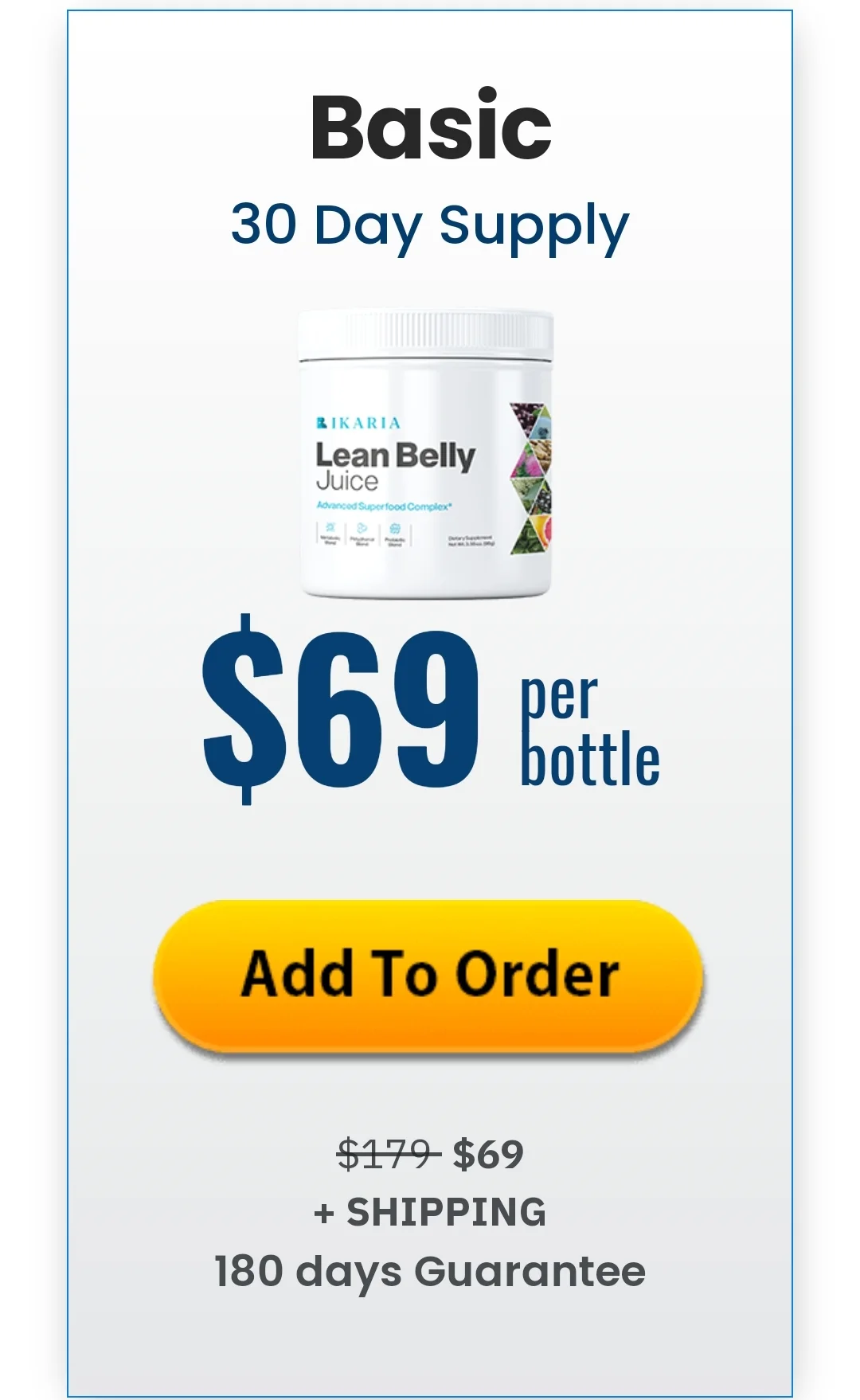 Ikaria Lean Belly Juice™ 1 bottle pricing